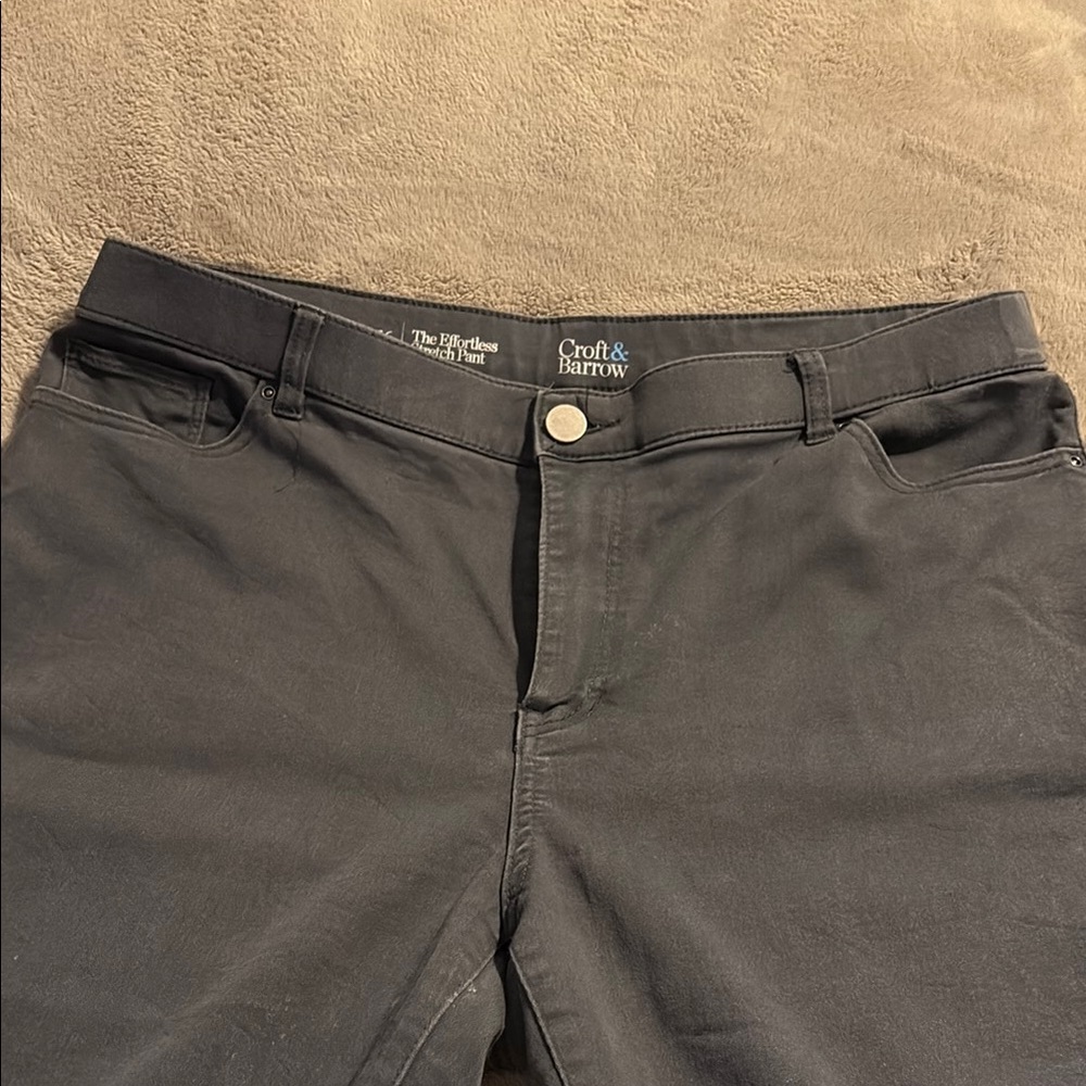 Croft & Barrow Straight Leg Pants - Black